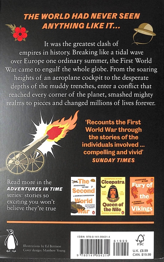 Бумажная книга «Adventures in Time: The First World War», автор Доминик Сэндбрук - фото №1