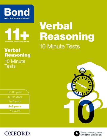 Паперова книга «Bond 11+: Verbal Reasoning: 10 Minute Tests : 8-9 years», автор Френсіс Даун - фото №1