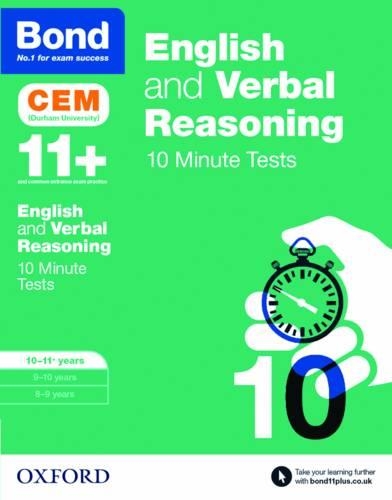 Бумажная книга «Bond 11+: English & Verbal Reasoning: CEM 10 Minute Tests : 10-11 years», автор Мишельджой Хьюз - фото №1