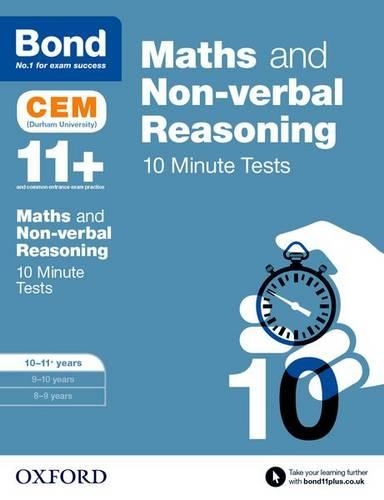 Бумажная книга «Bond 11+: Maths & Non-verbal reasoning: CEM 10 Minute Tests : 10-11 years», автор Мишельджой Хьюз - фото №1