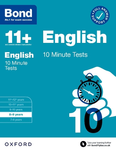 Бумажная книга «Bond 11+: Bond 11+ English 10 Minute Tests with Answer Support 8-9 years», автор Сара Линдсей - фото №1