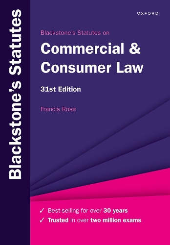 Паперова книга «Blackstone's Statutes on Commercial & Consumer Law», автор Френсіс Роуз - фото №1