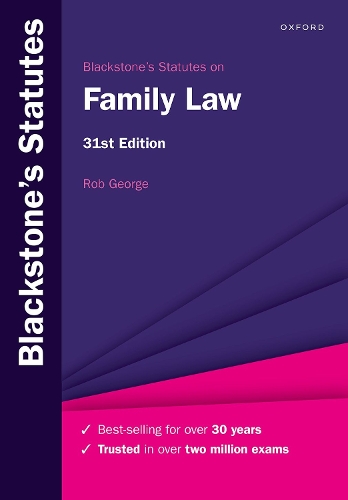 Паперова книга «Blackstone's Statutes on Family Law», автор Роб Джордж - фото №1