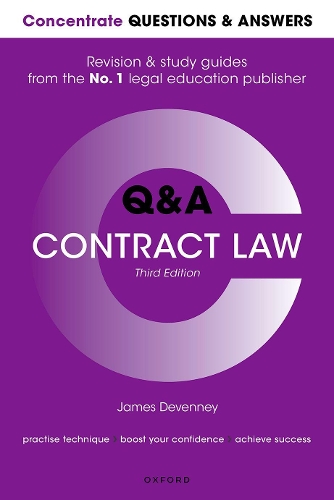 Паперова книга «Concentrate Questions and Answers Contract Law: Law Q&A Revision and Study Guide», автор Джеймс Девенні - фото №1