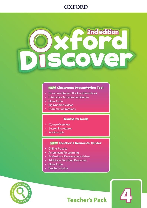 [object Object] «Oxford Discover. Level 4. Teacher's Pack», авторів Чарльз Віліна, Кетлін Кампа, Кенна Бурке, Леслі Кустофф, С'юзен Ріверс, Вікторія Теббс - фото №1