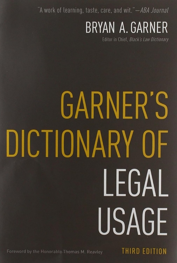 Паперова книга «Garner's Dictionary of Legal Usage», автор Брайан Гарнер - фото №1