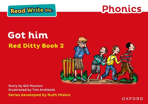 Бумажная книга «Read Write Inc. Phonics: Got Him (Red Ditty Book 2)», автор Джилл Мантон - фото №1