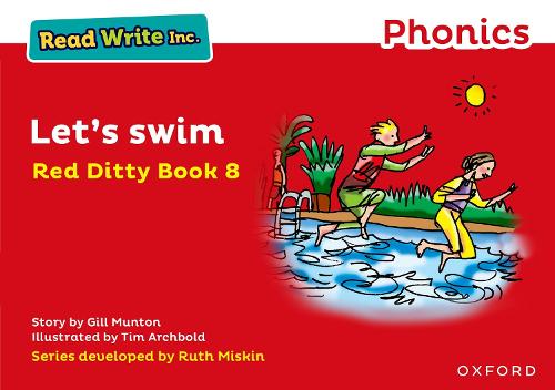 Паперова книга «Read Write Inc. Phonics: Let's Swim (Red Ditty Book 8)», автор Джилл Мантон - фото №1