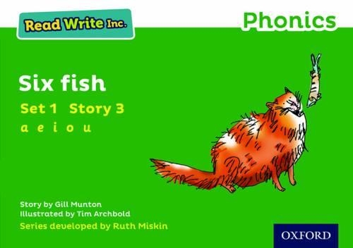 Бумажная книга «Read Write Inc. Phonics: Six Fish (Green Set 1 Storybook 3)», автор Джилл Мантон - фото №1