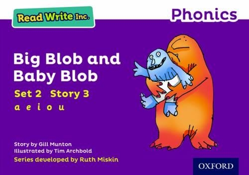 Бумажная книга «Read Write Inc. Phonics: Big Blob and Baby Blob (Purple Set 2 Storybook 3)», автор Джилл Мантон - фото №1