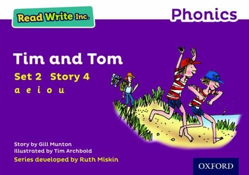 Бумажная книга «Read Write Inc. Phonics: Tim and Tom (Purple Set 2 Storybook 4)», автор Джилл Мантон - фото №1