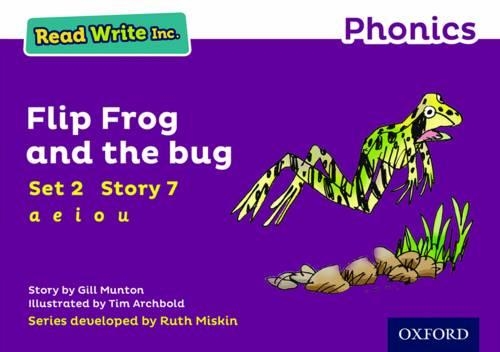 Бумажная книга «Read Write Inc. Phonics: Flip Frog and the Bug (Purple Set 2 Storybook 7)», автор Джилл Мантон - фото №1