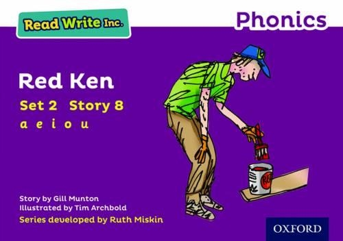 Бумажная книга «Read Write Inc. Phonics: Red Ken (Purple Set 2 Storybook 8)», автор Джилл Мантон - фото №1