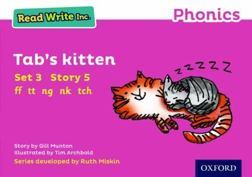 Паперова книга «Read Write Inc. Phonics: Tab's Kitten (Pink Set 3 Storybook 5)», автор Джилл Мантон - фото №1