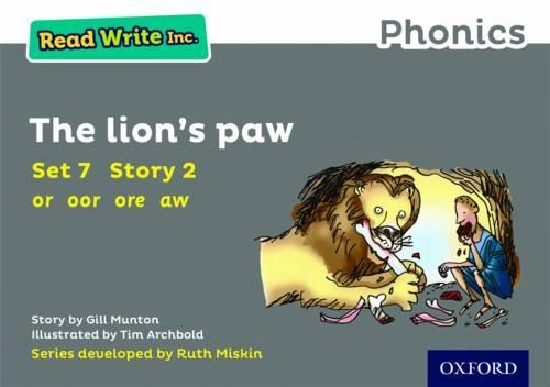Бумажная книга «Read Write Inc. Phonics: The Lion's Paw (Grey Set 7 Storybook 2)», автор Джилл Мантон - фото №1