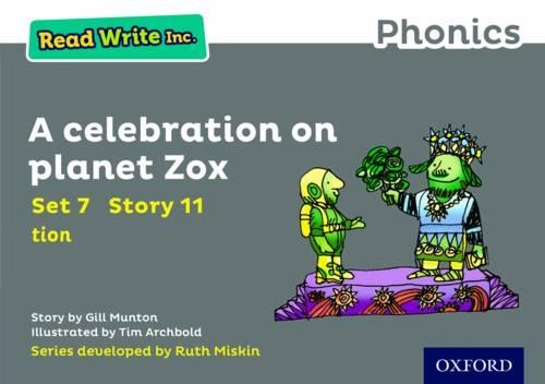 Бумажная книга «Read Write Inc. Phonics: A Celebration on Planet Zox (Grey Set 7 Storybook 11)», автор Джилл Мантон - фото №1