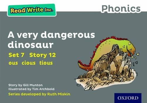 Паперова книга «Read Write Inc. Phonics: A Very Dangerous Dinosaur (Grey Set 7 Storybook 12)», автор Джилл Мантон - фото №1