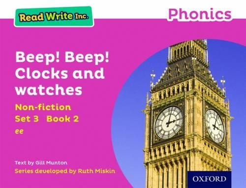 Бумажная книга «Read Write Inc. Phonics: Beep! Beep! Clocks and Watches (Pink Set 3 Non-fiction 2)», автор Джилл Мантон - фото №1