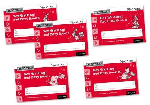 Бумажная книга «Read Write Inc. Phonics: Get Writing! Red Ditty Books 6-10 Mixed Pack of 5», автор Рут Мискин - фото №1