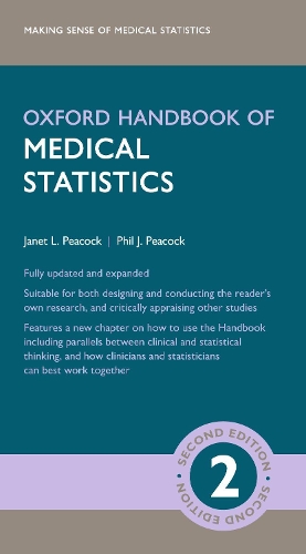 Паперова книга «Oxford Handbook of Medical Statistics», авторів Джанет Л. Пікок, Філ Дж. Пікок - фото №1