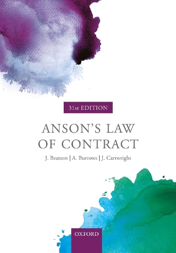 Бумажная книга «Anson's Law of Contract», автор Джон Картрайт - фото №1