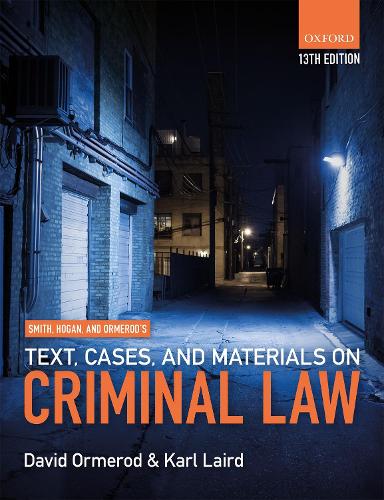 Паперова книга «Smith, Hogan, & Ormerod's Text, Cases, & Materials on Criminal Law», автор Девід Ормерод - фото №1