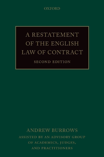 Бумажная книга «A Restatement of the English Law of Contract», автор Эндрю Берроуз - фото №1