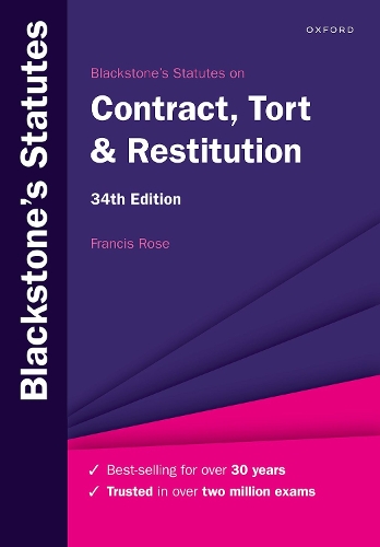 Бумажная книга «Blackstone's Statutes on Contract, Tort & Restitution», автор Фрэнсис Роуз - фото №1