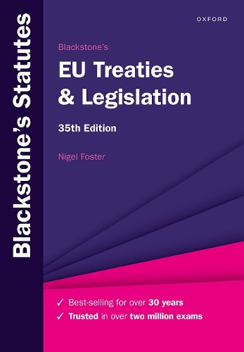 Паперова книга «Blackstone's EU Treaties & Legislation», автор Найджел Фостер - фото №1