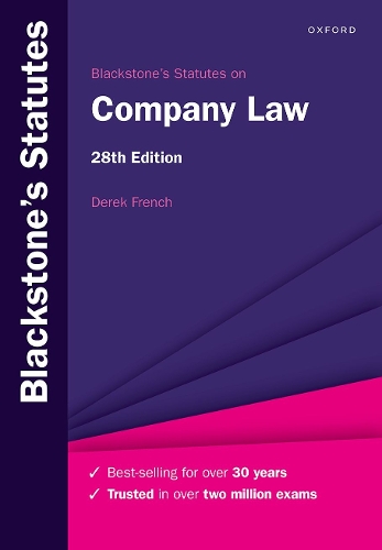 Паперова книга «Blackstone's Statutes on Company Law», автор Дерек Френч - фото №1