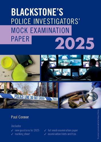 Бумажная книга «Blackstone's Police Investigators Mock Exam 2025», автор Пол Коннор - фото №1