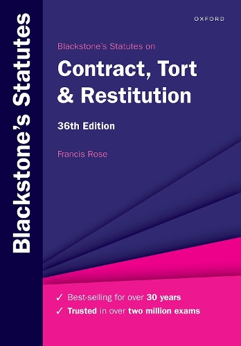 Бумажная книга «Blackstone's Statutes on Contract, Tort & Restitution», автор Фрэнсис Роуз - фото №1
