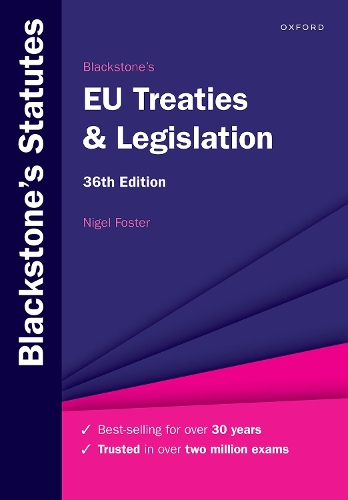 Паперова книга «Blackstone's EU Treaties & Legislation», автор Найджел Фостер - фото №1