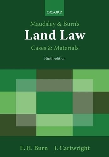 Бумажная книга «Maudsley & Burn's Land Law Cases and Materials», авторов Эдвард Берн, Джон Картрайт - фото №1