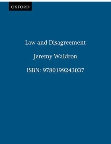 Паперова книга «Law and Disagreement», автор Джеремі Волдрон - фото №1