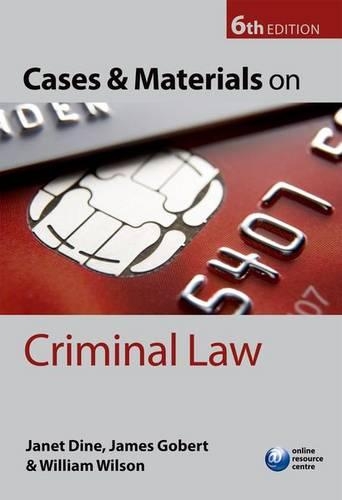 Паперова книга «Cases and Materials on Criminal Law», авторів Джеймс Дж. Гоберт, Джанет Дайн, Вільям Вілсон - фото №1