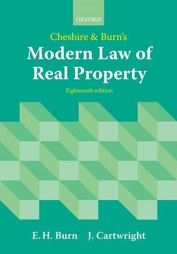 Паперова книга «Cheshire and Burn's Modern Law of Real Property», авторів Едвард Берн, Джон Картрайт - фото №1