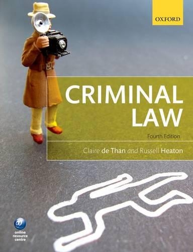 Паперова книга «Criminal Law», авторів Клер де Тан, Рассел Хітон - фото №1