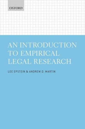 Бумажная книга «An Introduction to Empirical Legal Research», авторов Эндрю Д. Мартин, Ли Эпштейн - фото №1