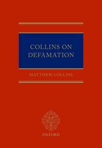 Бумажная книга «Collins On Defamation», автор Мэтью Коллинз - фото №1