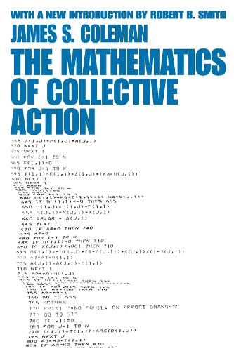 Паперова книга «The Mathematics of Collective Action», автор Джеймс Коулман - фото №1