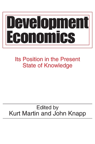 Паперова книга «Development Economics: Its Position in the Present State of Knowledge», авторів Джон Кнапп, Курт Мартін - фото №1