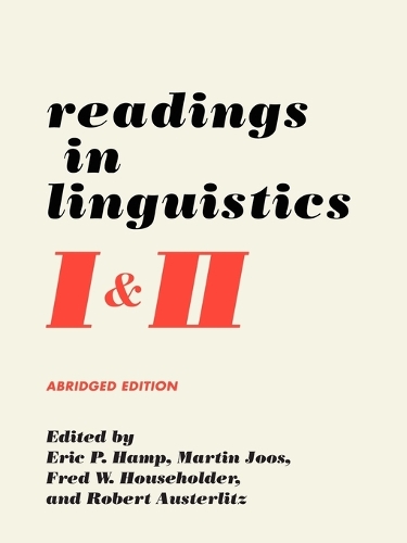 Бумажная книга «Readings in Linguistics I & II», автор Эрик П. Хэмп - фото №1