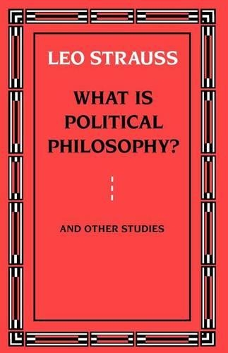 Паперова книга «What is Political Philosophy?», автор Лео Штраус - фото №1