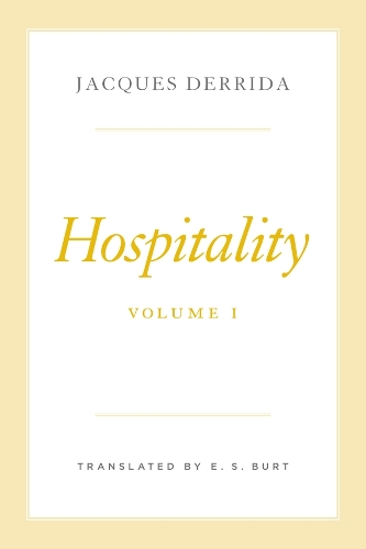 Бумажная книга «Hospitality, Volume I», автор Жак Деррида - фото №1