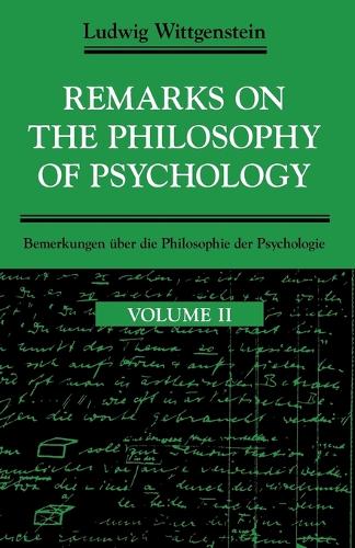 Бумажная книга «Remarks on the Philosophy of Psychology», автор Людвиг Витгенштейн - фото №1