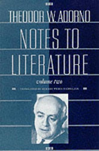 Паперова книга «Notes to Literature», автор Теодор Адорно - фото №1