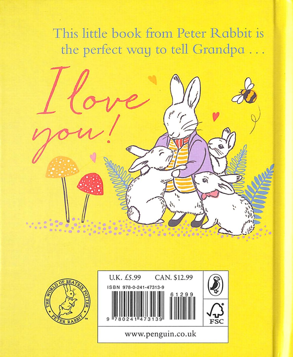 Паперова книга «Peter Rabbit I Love You Grandpa», автор Беатріс Поттер - фото №1