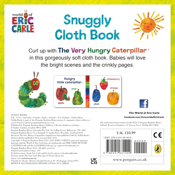 Бумажная книга «The Very Hungry Caterpillar Cloth Book», автор Эрик Карл - фото №1