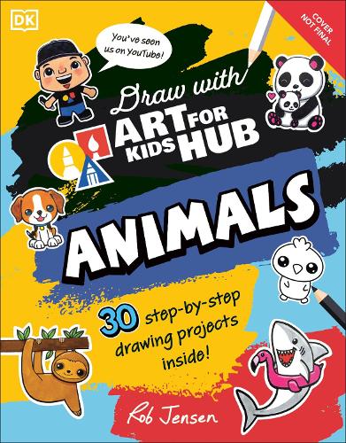 Бумажная книга «Draw with Art for Kids Hub Animals», автор Роб Дженсен - фото №1
